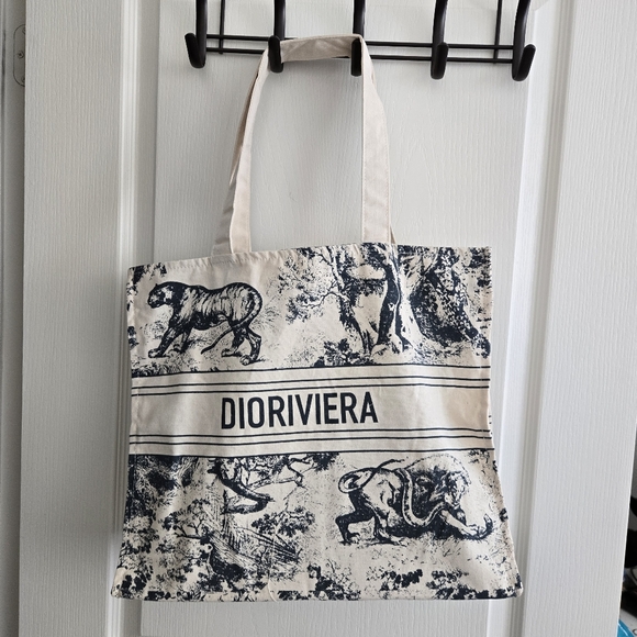 New Christian Dior VIP Straw tote bag - Picture 2 of 9